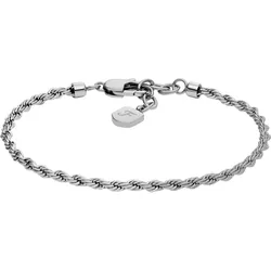 Armband FOSSIL "Schmuck Geschenk Edelstahl Armkette Jewelry, JF04822040", silber (edelstahlfarben), Armbänder, Edelstahl