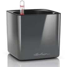 LECHUZA Cube Glossy 14 Komplettset 14 x 14 x 13,5 cm anthrazit highgloss