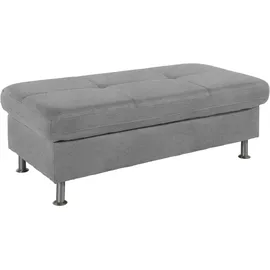 exxpo - sofa fashion Hocker EXXPO - SOFA FASHION "Maretto Bankhocker mit tollem Sitzkomfort", grau, B:136cm H:46cm T:70cm, Luxus-Microfaser (100% Polyester), Hocker, Polsterhocker, praktisches Staufach unter der Sitzfläche