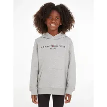 Tommy Hilfiger Kapuzensweatshirt ESSENTIAL HOODIE für Jungen und Mädchen grau 16/176