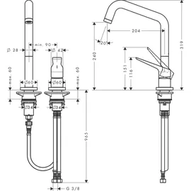 Axor Citterio M 240 chrom 34820000