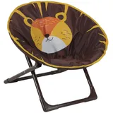 Relaxdays Campingstuhl Moonchair Braun/Gelb/Orange