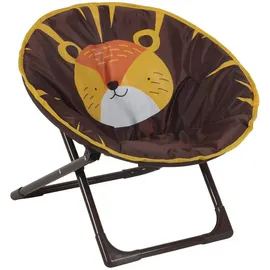 Relaxdays Campingstuhl Moonchair Braun/Gelb/Orange