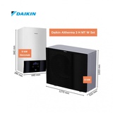 Daikin Altherma 3 H MT W Komplett-Set 8kW Wärmepumpe Heizstab 9kW Heizen Kühlen