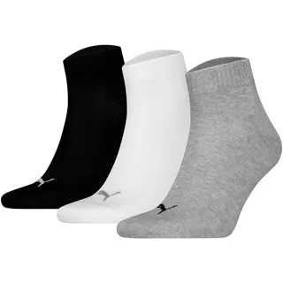 Puma Unisex Quartersocken 3er Pack - Gr.: 39-42