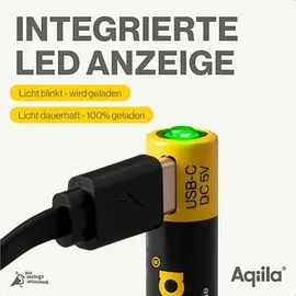 aqiila AAA USB-C® Akku Li-Ion 600 mAh 1.5 V 4 Stück,