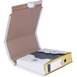 smartboxpro Ordner-Versandverpackung 320x290x35-80mm weiß Packung mit 20 Stück