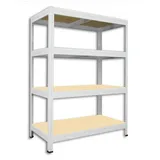 Kellerregal mit Holzböden Biedrax 35 x 60 x 120 cm weiss - 4 Fachböden MDF