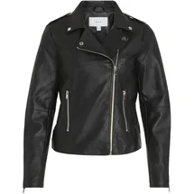 VILA Jacke in Leder-Optik Modell 'CARA', Black, M