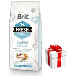 Brit Fresh Fish & Pumpkin Adult Large Muscles & Joints 12kg+Überraschung für den Hund