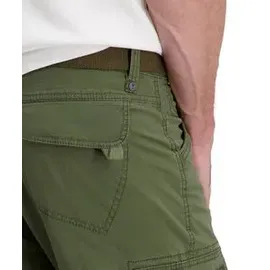 Timezone Herren 3/4 Cargo Hose LOOSE MILESTZ SHORT Mid Waist Loose Fit Loose Fit T2 40006.1212-32-04117 Grau Grün W 33