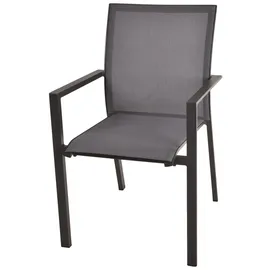 Garden Pleasure Gartenmöbel-Set Rana 5-teilig mit Keramik-Tisch Dunkelgrau