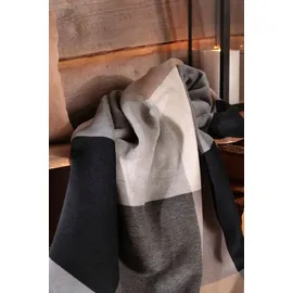 Biederlack Kuscheldecke Alp Square 150 x 200 cm Mischgewebe Grau