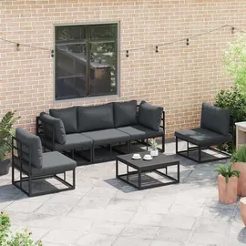 vidaXL Garten-Lounge-Set 5-tlg. schwarz