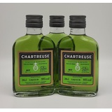 CHARTREUSE VERTE (GRÜN) Bitterlikör/Liqueur - 55%vol  3x0,2L