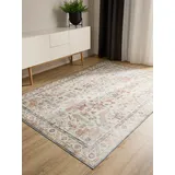 benuta basic Waschbarer Teppich George Multicolor/Beige 160x230 cm - Vintage-Stil Teppich im Used-Look