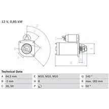 Bosch Starter 0 986 022 810