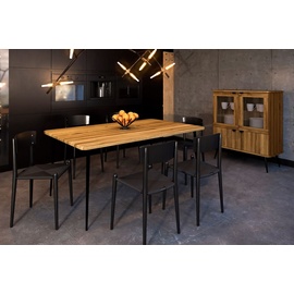byoak Esstisch Wildeiche, Holz, Echtholz,Wildeiche, 80x78x170 cm, Esszimmer, Tische, Esstische