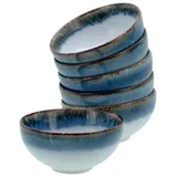 CreaTable 21816, Serie Cascade, 6-teiliges Geschirrset, Dip-Schalen Set Steinzeug, spülmaschinen- und mikrowellengeeignet, Qualitätsproduktion