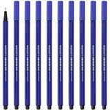 Westcott STORYLINER Fineliner blau 10 Stück | Premium Fineliner mit 0,4mm Strichstärke | Präzise Strichführung, metalleingefasste Spitze, schnelltrocknende Tinte auf Wasserbasis | E-737777 00