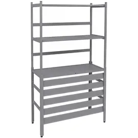 Proregal Verkleidung für Klimaanlage Wärmetauscher HxBxT 163x90x38cm Abdeckung Schutzgitter Regal Grau