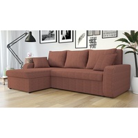 MIRJAN24 Ecksofa Kris Cord, mit Schlaffunktion und zwei Bettkasten, L-Form mit Kissen-Set, L: 238 cm rosa