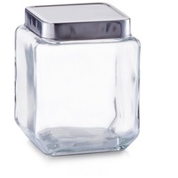 Zeller Vorratsglas 1100 ml, Edelstahldeckel 11x11x14 - Weiß