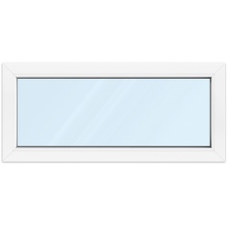 Lichtband Fenster, Kunststoff, Kömmerling 70 AD, Weiß, 1250 x 550 mm, 2-fach Verglasung, individuell online konfigurieren