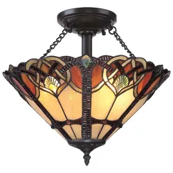 Cambridge 2-flammige, große Halbdeckenleuchte - Vintage Bronze - QZ-CAMBRIDGE-SF