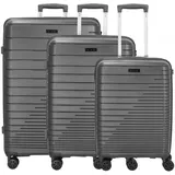 d & n d&n Travel Line 4600 4 Rollen Kofferset 3-teilig grey