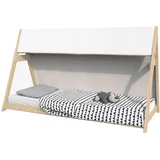 le quai des affaires Kinderbett Tipi 70 x 140 cm Fichte natur weiß