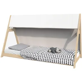 le quai des affaires Kinderbett Tipi 70 x 140 cm Fichte natur weiß
