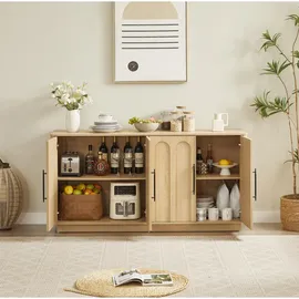Okwish Sideboard 160 x 80 x 40 cm Braun