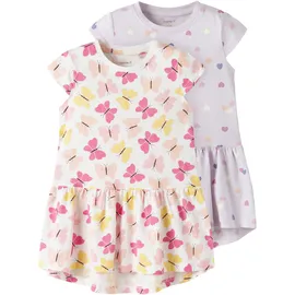NAME IT Nmfvigga 2P CAPSL Dress, Lavender fog 104 cm (2er Pack) - 104