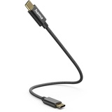 Hama Ladekabel USB-C USB-C® Stecker 0.20 m Schwarz