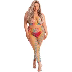 Roy G. BIV - Bodystocking, 2 Teile, pink, XL-XXXXL