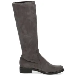 Stiefel CAPRICE "Caprice Stiefel Lederimitat", Damen, Gr. 39, grau (dunkelgrau), Lederimitat, casual, Schuhe