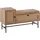 FineBuy Schuhbank 100 x 60 x 38 cm Eiche / braun