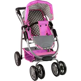 alice"s wonderland' Alice 2-in-1-Puppenwagen Sterne Rosa