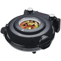 Adler AD 6314 Elektrischer Pizzaofen mit Sichtfenster Pizza Ofen schwarz