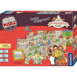 Kosmos Puzzle Story Puzzle: Die Schule der magischen Tiere, Endlich Ausgegeistert!, 200 Puzzleteile, mit Leuchteffekt; Made in Germany bunt