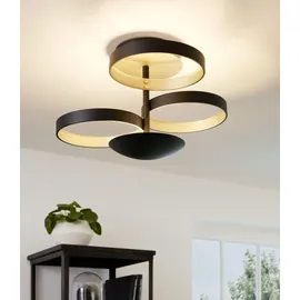 EGLO Gromola 3 flg. rund Schwarz/Beige