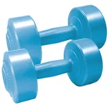 Best Sporting Kurzhantel Gymnastik Hantelset - 2 Hanteln mit je 2 kg, in Blau, Hantel-Set mit Kunststoffummantelung, somit schonend zum Boden