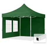 TOOLPORT Faltpavillon Economy 3 x 3 m inkl. 2 Seitenteile dunkelgrün 59038
