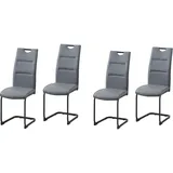 Hti-Living HTI-line Schwingstuhl 4er Set PU grau