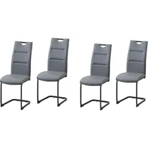 Hti-Living HTI-line Schwingstuhl 4er Set PU grau