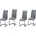 HTI-line 4er Set PU grau