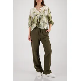 Monari Bluse Tropical Allover Grün 44