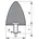 Anschlagpuffer Gummi/Metall 15x15 parabelförmig