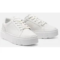 Timberland Laurel COURT LOW LACE UP Sneaker whi full grain 8 Wide Fit